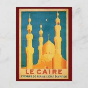 Carte Postale Publicité de voyage pour le vieux Caire, Égypte