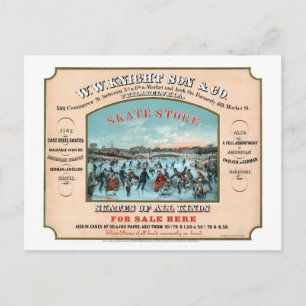 Carte Postale Publicité d'une boutique de patinage de Philadelph