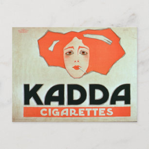 Carte Postale Publicité pour 'Kadda Cigarettes' (litho couleur