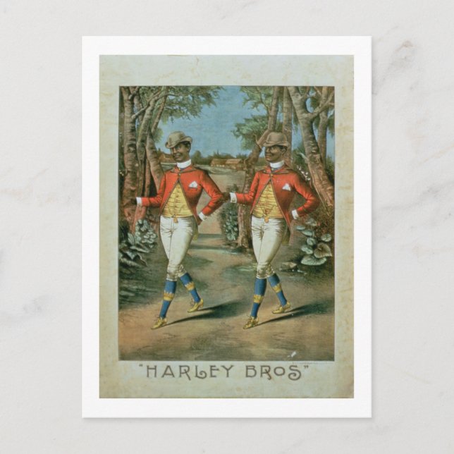 Carte Postale Publicité pour les Harley Brothers (couleur li (Devant)