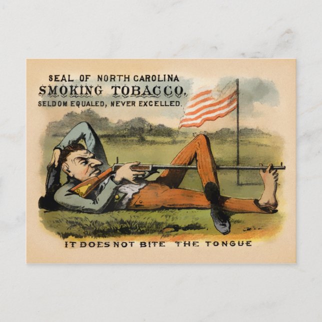 Carte Postale Publicité pour tabac de la Caroline du Nord (Devant)