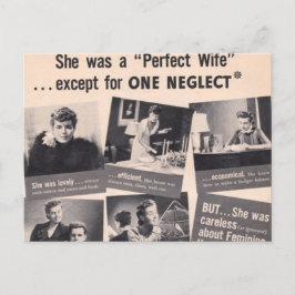 Carte Postale Publicité rétro "Femme parfaite" politiquement inc