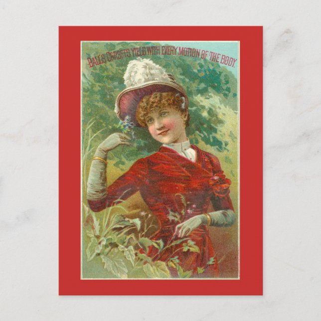 Carte Postale Publicité victorienne Corset (Devant)