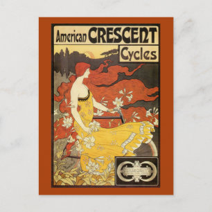 Carte Postale Publicité vintage American Crescent Cycles