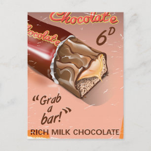 Carte Postale Publicité vintage au chocolat.