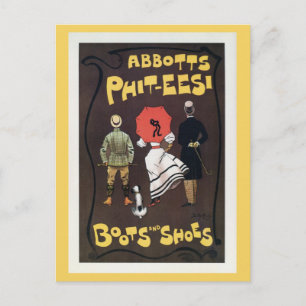 Carte Postale Publicité vintage de bottes et chaussures britanni