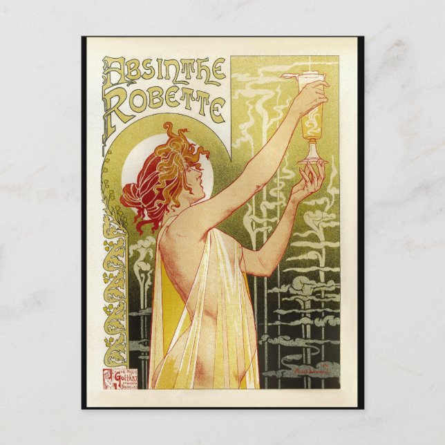 Carte Postale Publicité vintage française Absinthe (Devant)