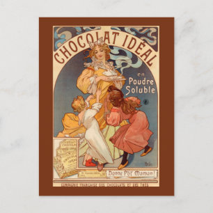 Carte Postale Publicité vintage Idéale Chocolat