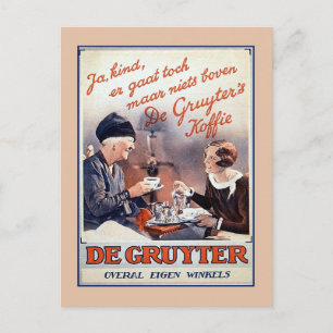 Carte Postale publicité vintage pour le café néerlandais