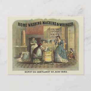 Carte Postale Publicité vintage pour machine à laver et essoreus