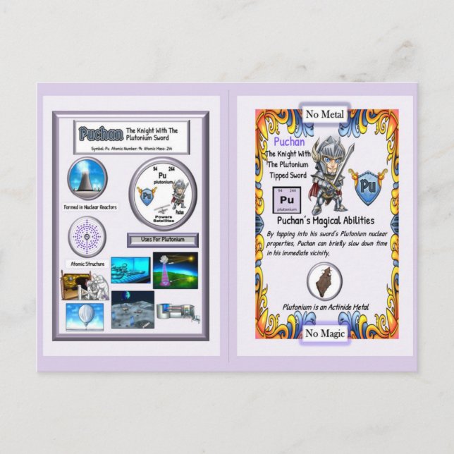 Carte Postale Puchan - épée de plutonium chevalier (Devant)