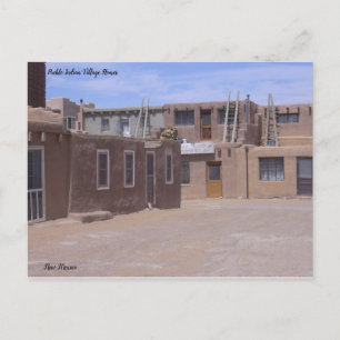 Carte Postale Pueblo Homes sur la Mesa Ouest d'Albuquerque, NM