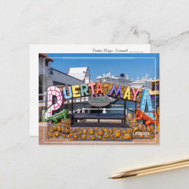 Carte postale Puerta Maya Cozumel (Devant/Arrière en situation)