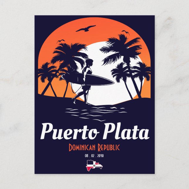 Carte Postale Puerto Plata République Dominicaine - Souvenir Vin (Devant)