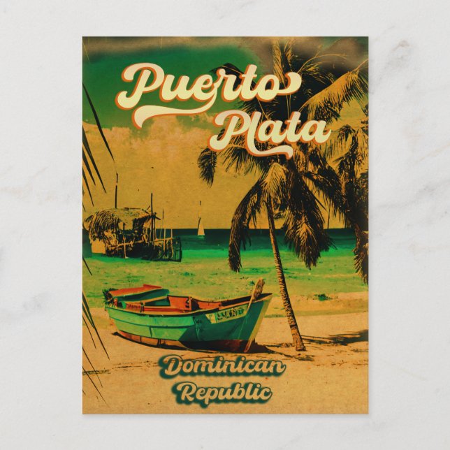 Carte Postale Puerto Plata République Dominicaine - Souvenir Vin (Devant)