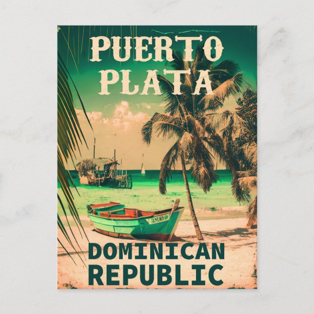 Carte Postale Puerto Plata République Dominicaine - Souvenir Vin (Devant)