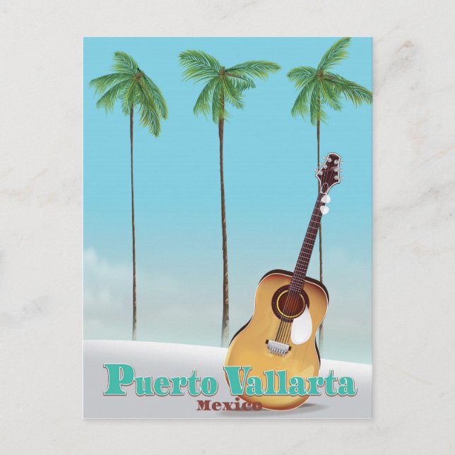 Carte Postale Puerto Vallarta Mexique poster de voyage (Devant)