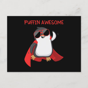 Carte Postale Puffin Super Puffin Superhero Cadeau