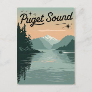 Carte Postale Puget Sound Washington Vintage