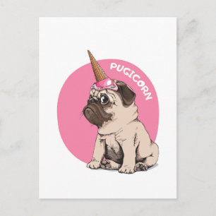 Carte Postale Pugicorn