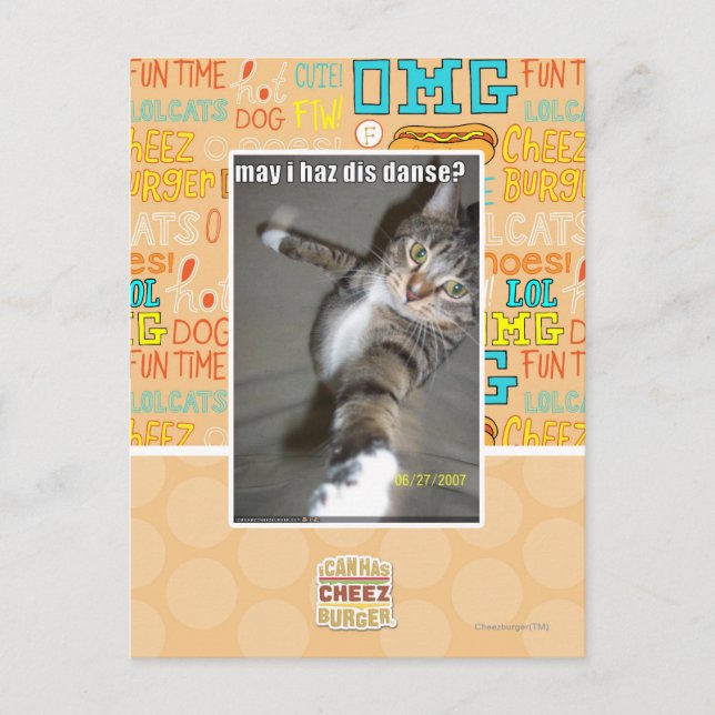 Carte Postale Puis-je avoir dis danse ? (Devant)