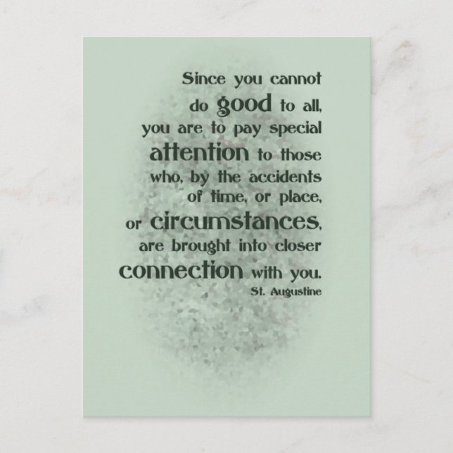 Carte Postale Puisque vous ne pouvez pas faire du bien à tous (Devant)
