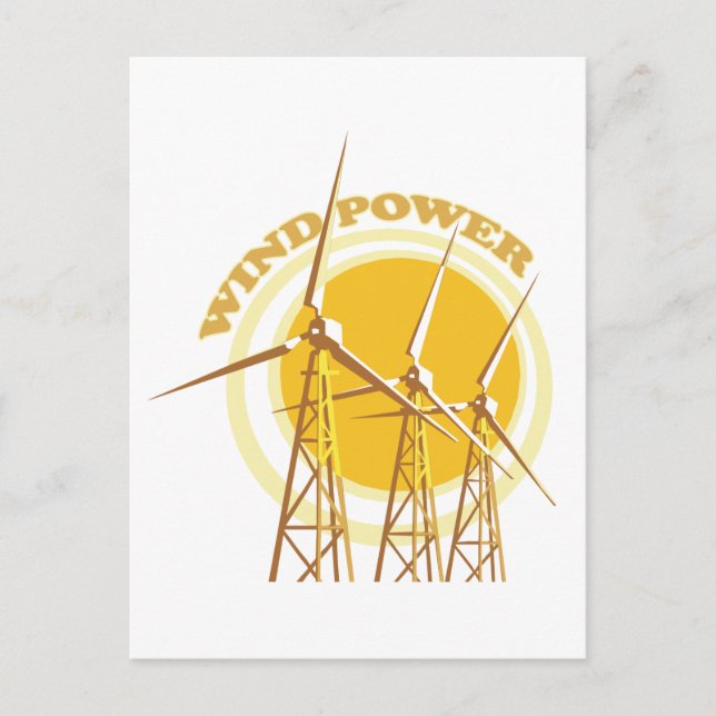 Carte Postale Puissance éolienne (Devant)