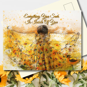 Carte Postale Puissance intérieure radiante Inspirationnelle