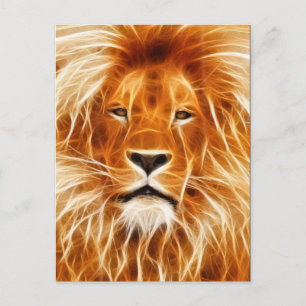 Carte postale Puissante Lion