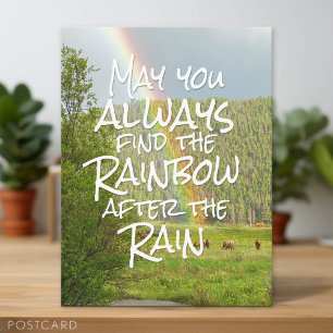 Carte Postale Puissiez-vous toujours trouver l'arc-en-ciel après