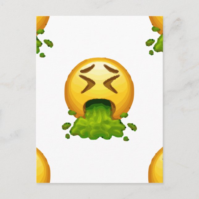 Carte Postale puking émoji (Devant)