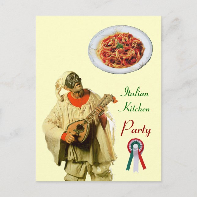 Carte Postale PULCINELLA ITALIENNE CUISINE PARTI crème Recette (Devant)
