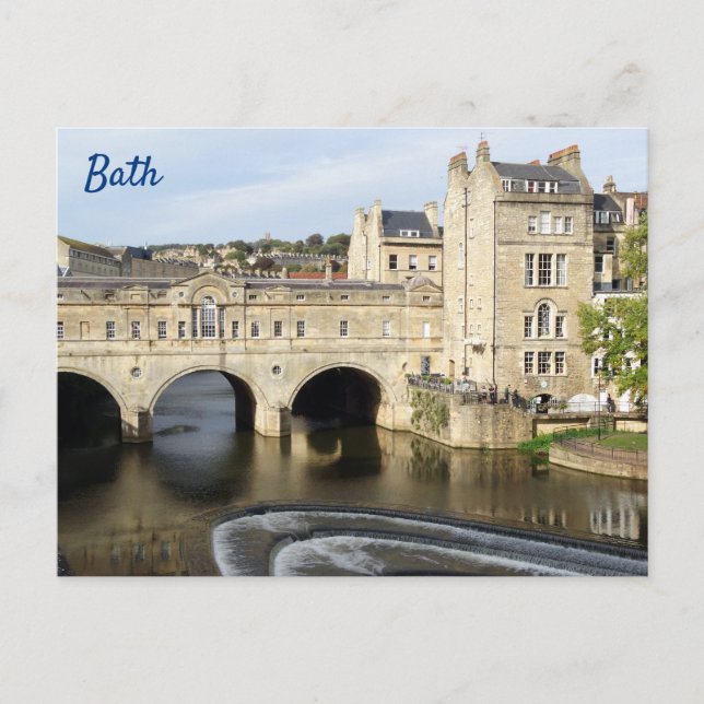 Carte Postale Pulteney Bridge et River Avon, Bath, Angleterre (Devant)