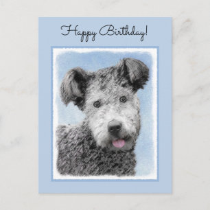 Carte Postale Pumi Peinture - Cute Original Chien Art