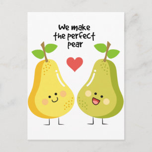 Carte Postale Pun de fruit amusant nous faisons la poire parfait