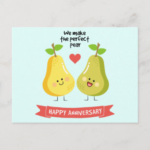 Carte Postale Pun de fruit amusant nous faisons la poire parfait