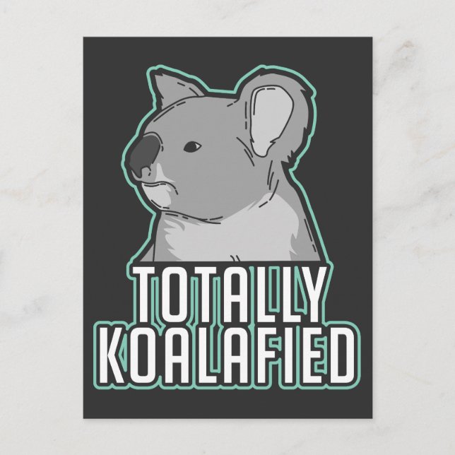 Carte Postale Pun - Totalement Koalafied (Devant)