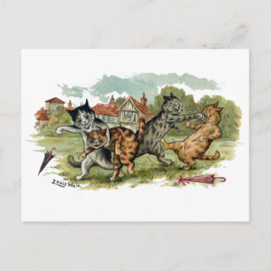 Carte Postale Punches de commerce de chats