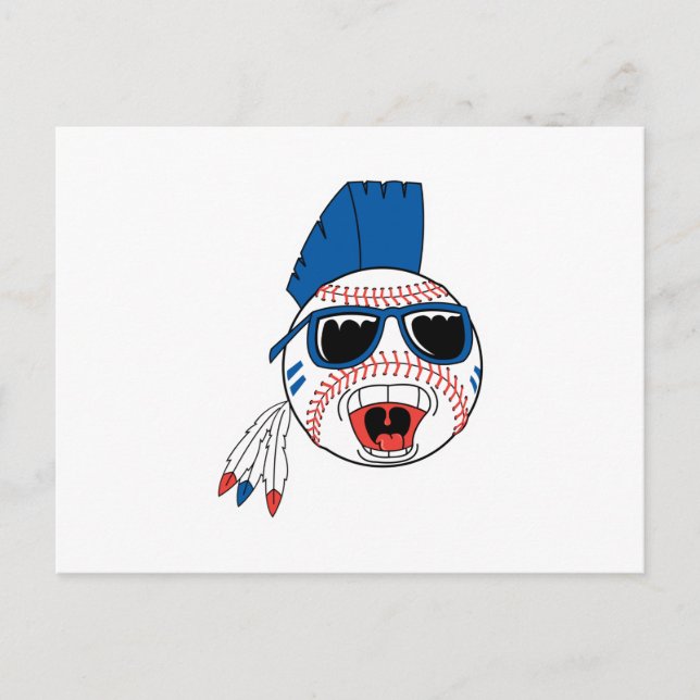 Carte Postale Punk de baseball amusant (Devant)