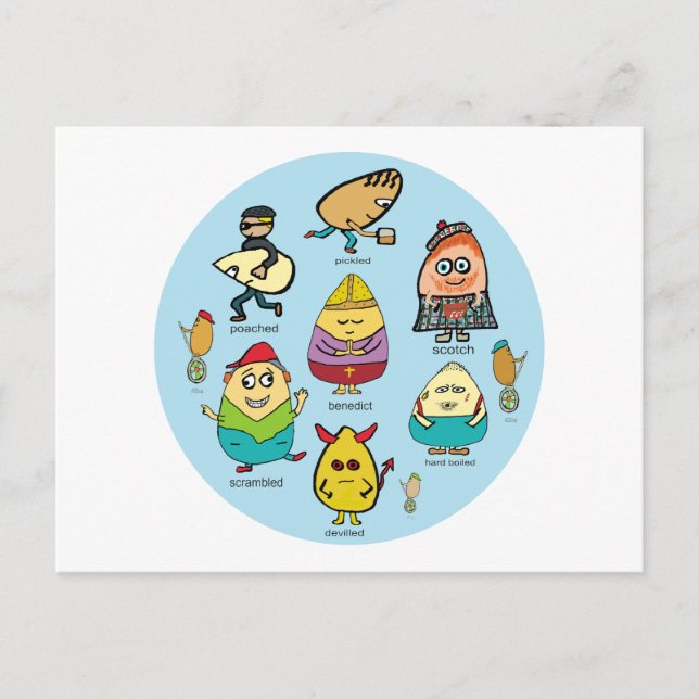 Carte Postale Puns d'oeufs (Devant)