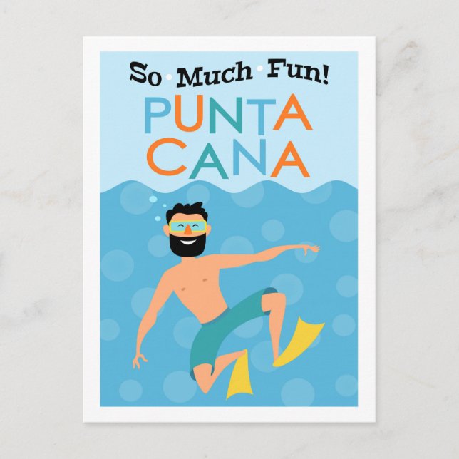 Carte Postale Punta Cana Fun Hipster Travel (Devant)