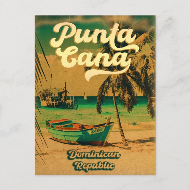 Carte Postale Punta Cana Mariage tropical Sauvez les Dates (Devant)