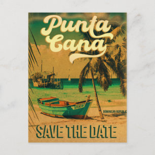 Carte Postale Punta Cana Mariage tropical Save Dates Postcar