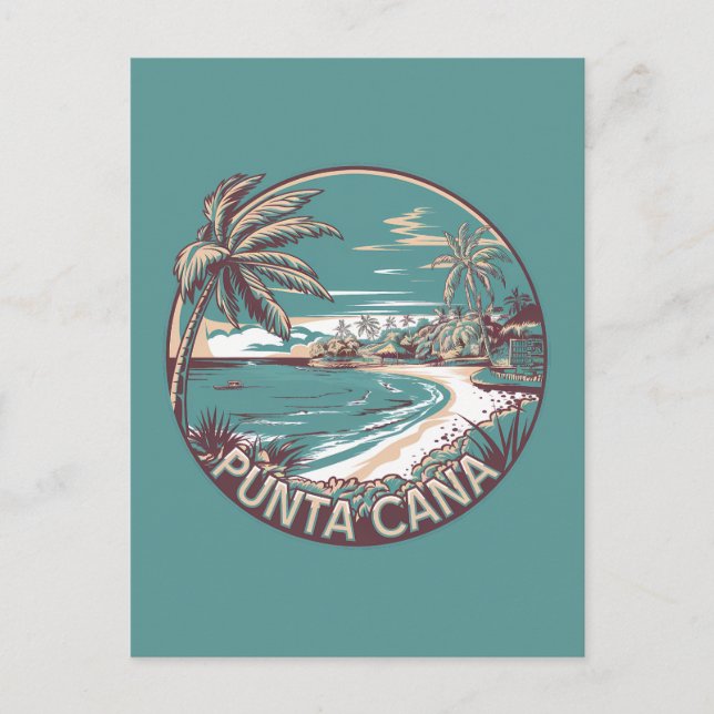 Carte Postale Punta Cana République Dominicaine Insigne d'Art Vo (Devant)