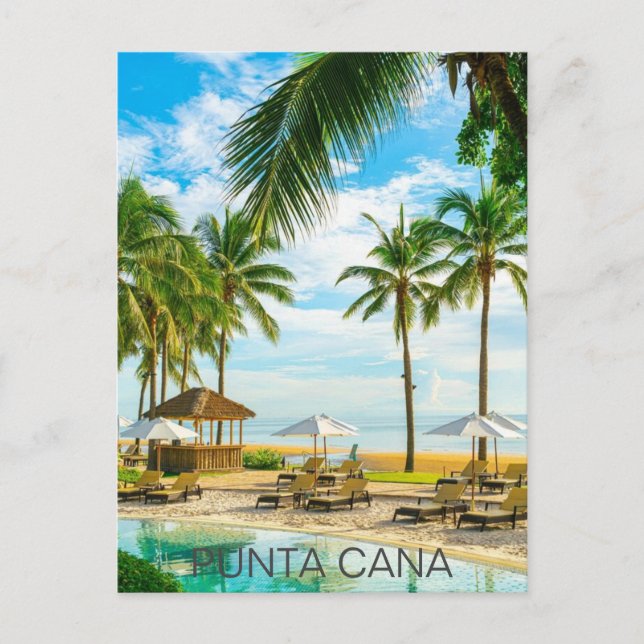 Carte Postale Punta Cana République Dominicaine Travel Art Vinta (Devant)