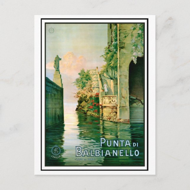 Carte Postale Punta Di Balbianello et le lac de Côme (Devant)