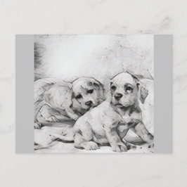 Carte Postale Puppy love