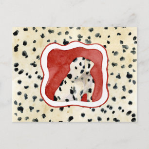 Carte Postale "Puppy Love", Art des chiots dalmate par Audrey Je