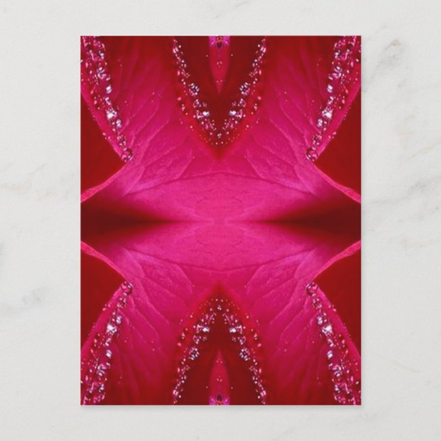 Carte Postale Pure Rose Petal Art - Blood Red n Rose (Devant)