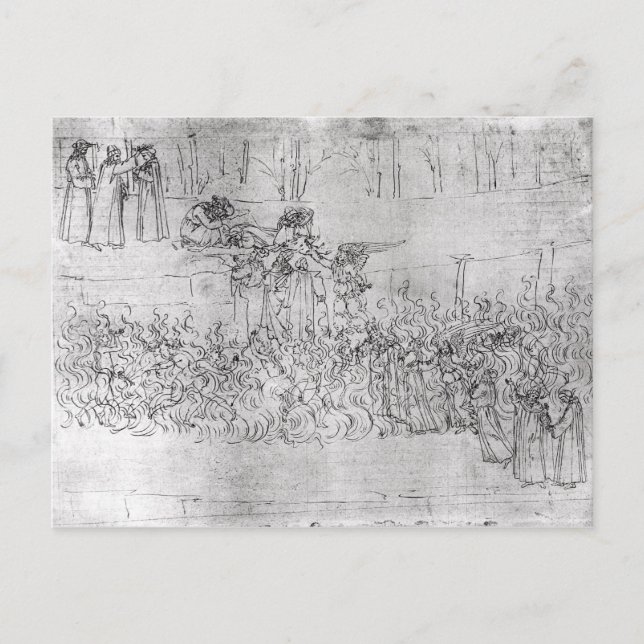Carte Postale Purgatoire, de la comédie divine de Dante (Devant)